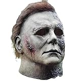SASKATE Halloween Michael Myers Maske, Latex Halloween Maske für Erwachsene Full Head Cover Maske mit Haar, Horror Latex Maske für Erwachsene Cosplay Kostüm