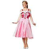 dressforfun Kostüm Prinzessin Aurora | Abendkleid zum Schnüren mit eingenähtem Tüll-Unterrock (L | no. 301875)