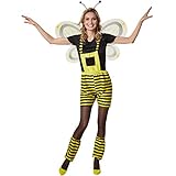 dressforfun 900563 Damenkostüm Fleißiges Bienchen, Bienenkostüm in Schwarz und Gelb (M| Nr. 302706)