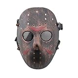 haoYK CS-Spiele Jason Metal Mesh Mask Safeguard Vollgesichtsschutzmaske für Halloween Masquerade Cosplay Costume Party