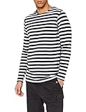 Urban Classics Herren Regular Stripe LS T-Shirt, white/black, L