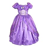 Lito Angels Prinzessin Sofia die Erste Kostüm Kleid für Kinder Mädchen Verkleidung Outfit Ballkleid Violett Größe Gr. 6-7 Jahre 122