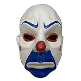 LePyCos Joker Maske Latex DC Clown Super Bösewicht Cosplay Zubehör Halloween Kostüm Requisiten Blau