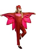 Funidelia | Eulette PJ Masks Kostüm 100% OFFIZIELLE für Mädchen Größe 7-9 Jahre  Zeichentrickfilm, Catboy, Eulette, Gecko - Farben: Bunt, Zubehör für Kostüm - Lustige Kostüme für Deine Partys