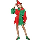 EraSpooky Damen Elfe Kostüm 5 PC Weihnachten Verkleidung für Weihnachtsfeier (X-Large)