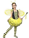 IKALI Hummel Bienen kostüm für Kinder Mädchen, Feen Tutu Rock Ballett Kleider
