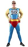Foxxeo Das Biermann Helden Kostüm für echte Männer - Größe S-XXL - für Karneval Fasching Junggesellenabschied JGA Größe M
