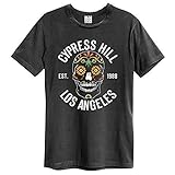Amplified Unisex Tee Cypress Hill Floral Skull, Char