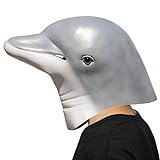 PartyCostume - Delfin Maske - Halloween Party Latex Meer Tiermasken