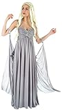 Chaks Costumes et Mariage Mutter der Drachen Damen Hochzeitskleid Kostüm für Game of Thrones Daenerys Fans grau - L