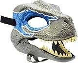 Bstask Dino Maske mit Beweglichem Kiefer Halloween Maske Latex Tiermaske Weihnachtsfeier Cosplay Requisiten