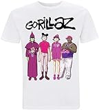 Gorillaz Cracker Island Standing Group Männer T-Shirt weiß M 100% Baumwolle Band-Merch, Bands