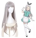 Beapet Blend-S Anime Hideri Kanzaki Cosplay Perücke Silbergrau langes Haar Anime Charaktere Cosplay Kostüm Zubehör für Erwachsene Teenager