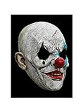 Horror Clown Maske des Grauens aus Latex - Erwachsenen Grusel Clown Kostüm Vollmaske - ideal für Halloween, Karneval, Motto- & Grusel-Party