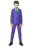Generique - Mr. Joker Suitmeister-Kostüm für Kinder lila-grün-schwarz - 146/152 (12-14 Jahre)