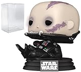 POP Star Wars: Return of The Jedi 40th – Darth Vader unmasked Funko Vinyl-Figur (gebündelt mit kompatibler Box-Schutzhülle), mehrfarbig, 9,5 cm