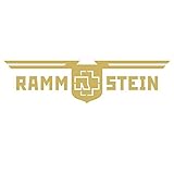 Rammstein Autoaufkleber D.R. Gold, Offizielles Band Merchandise (aussenklebend) 57cm Heckscheibe