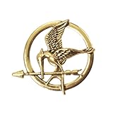 LACKINGONE Hunger Games Katniss Everdeen Cosplay Prop Mockingjay Pin Brosche Kupfer Hunger Games Halskette