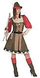 Lady Marian Robin Hood Kostüm für Damen - Grün Rot - Gr. 40/42