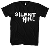 Silent Hill T-Shirt | Gamer | Nightmare | Freitag der 13 | Horror | Bone | Skull | Kostüm | Halloween | Horror | Geschenk | Männer | Herrn | Fun | Kult (XL, Schwarz)