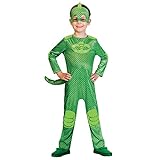 Amscan 9902957 - Kinderkostüm PJ Masks Gecko, Jumpsuit und Maske, Superhelden, Grün