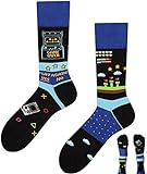 TODO Colours Lustige Socken mit Motiv - mehrfarbige, bunte, Verrückte für Herren und Damen (43-46, Game Master)