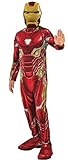 Rubie's Offizielles Kostüm Iron Man, Avengers Endgame, klassisch, Kindergröße L, 8-10 Jahre, Körpergröße 147 cm