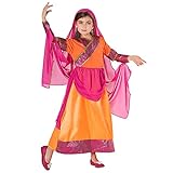 Morph Bollywood Kostüm Kinder Rosa Kostüm Kinder Mädchen Tänzerin Kostüm Bauchtanz Kostüm Kinder Faschingskostüme L