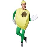 dressforfun Kostüm Zitrone Zitronenkostüm | Fruchtiges, ärmelloses Oberteil | Große, lustige Handschuhe | Inkl. Kopfbedeckung (XL | Nr. 301639)