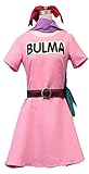 QYIFIRST Anime Bulma Bloomers Outfits Halloween Cosplay Kostüm Rosa Damen L