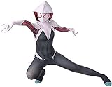 ZHANGMAN Spider-Gwen Bodysuit Spiderman Cosplay Kostüme Zentai 3D Printed Super Heros Overall Halloween Phantasie Kleid Strumpfhosen für Frauen Mädchen (Kids, XL(135~145cm))