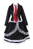 Kawaii-Story MN-209 Celestia Ludenberg schwarz weiß Gothic Lolita Kleid 5-Teile Damen Kostüm für Danganronpa Fans (XL)