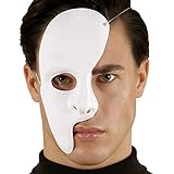 Widmann 23375 - Deluxe Halbmaske Phantom, Gespenster, Halloween, Karneval, Mottoparty