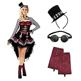 Morph Kostüme Deluxe Steampunk Kostüm Frauen Gothic Viktorianisch Karneval Kostüm Damen XL
