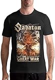 AFYPJNZ Sabaton Herren-T-Shirt, Baumwolle, modisch, lässig, Rundhalsausschnitt, kurzärmelig