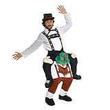 Morph Oktoberfest Huckepack Kostüm für Erwachsene, Lederhosen Verkleidung Damen Herren Karneval Kostüm Manner Halloween Kostüm Erwachsene