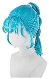 ydound Wig Anime Cosplay Bulma Cosplay Perücke Blau Twist Braid Hair for Mädchen Frauen Halloween Karneval Party Geschenk