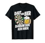 Dart Fan Lustig Spruch Dart und Bier Männer Dart Spieler T-Shirt