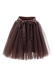 MisShow Tutu Damenrock Tüllrock 50er Kurz Ballet Tanzkleid Unterkleid Cosplay Crinoline Petticoat für Rockabilly Kleid