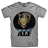 Costume ALF T-Shirt Alien Lite FM TV Series Retro 80er Jahre Vintage, Schwarz , L