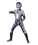 Diudiul Kids Venom Symbiotisch Spiderman Kostüme für Kinder Action Dress Ups und Zubehör Party Cosplay Kostüm (Venom, XL(140-150cm))