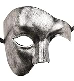 Lilwemen Herrenmaske Maskerade Maske Phantom der Oper Halbmaske (Silber)