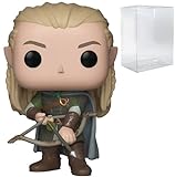 Lord of The Rings - Legolas Funko Pop! Vinyl Figure (Bundled with Compatible Pop Box Protector Case), The Lord of The Rings - Legolas, Multicolored, 3.75 inches