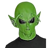 Widmann 01024 - Vollkopfmaske Alien, grün, Außerirdischer, Halloween, Karneval, Mottoparty