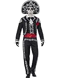 Halloween! Smiffys Kostüm Tag der Toten Señor Ossa, mit Jacke, Hose, Hemdteil und Hut
