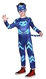 Ciao Catboy costume disguise boy official PJ Masks (Size 3-4 years) with mask, Blau