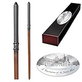 The Noble Collection - Draco Malfoy Character Wand - 16in (40cm) Wizarding World Wand with Name Tag - Harry Potter Film Set Movie Props Wands