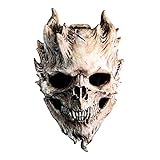 spier Gruselige Halloween-Skelett-Masken, gruselige Masken für Erwachsene, Latex-Horror-Maske Cosplay Requisiten Skelett-Kopfbedeckungen