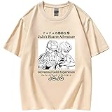 JoJo's Bizarre Adventure T-Shirt Anime Cosplay Kostüm Giorno Giovanna Bedrucktes Rundhals-Kurzarm-T-Shirt Pullover-Oberteile für Unisex