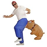 Widmann - Aufblasbares Kostüm Bissiger Hund, mit integriertem Gebläse, Karneval, Mottoparty